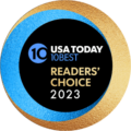 USA Today Reader's Choice 10Best award badge for 2023