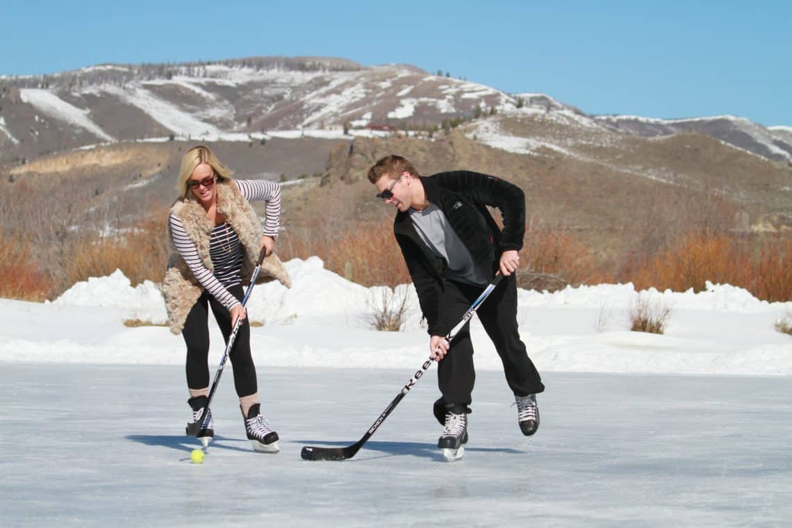 snow hockey