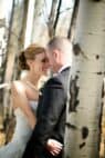 wedding couple in birches