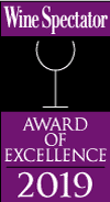 Wine Spectator Award of Excellence for 2019