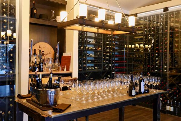 The Adega Room set up for a wine tasting