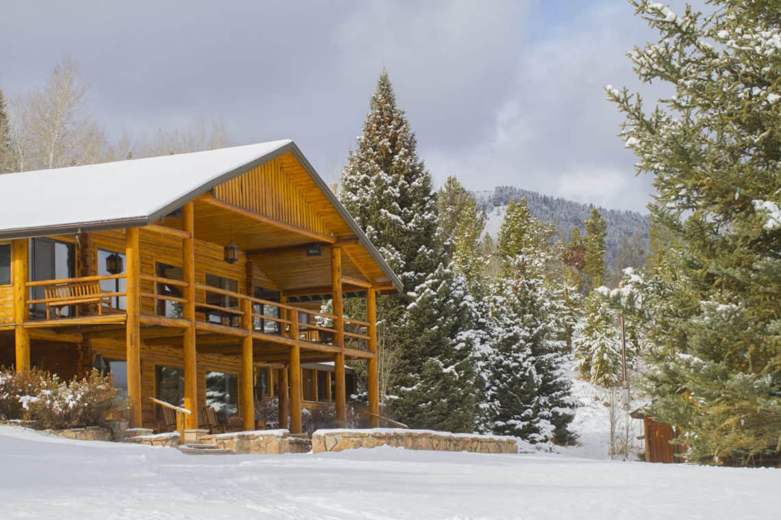 cabin in the snow