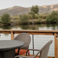 The view from the Activity Yurt deck