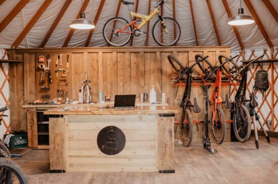 Equipment desk in the Activity Yurt